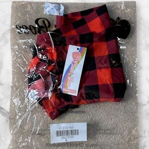 Cheek boss bikini brief red checkered size large NWT